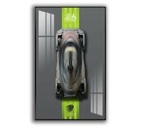 Generisch Planche murale pour Leg Technic Peug*eot 9X8 24H Le Ma*ns Hy*Brid Hypercar 42156, 80 x 50 cm, pour montage mural de voiture Lego