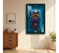 Generisch Planche murale pour Lego 42083 Buga*tti Chiron - Support mural pour modèle de voiture Lego - Dimensions : 80 x 50 cm - Pour modèles de pieds non inclus