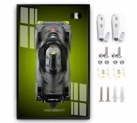 Generisch Planche murale pour Lego Technic Peug*eot 9X8 24H Le Ma*ns Hy*Brid Hypercar 42156, 80 x 50 cm, pour montage mural de voiture Lego