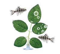 Generisch Plantes d'aquarium, feuille d'aquarium avec ventouse | Plante d'aquarium proche de la nature pour dormir, jouer pour cacher les poissons