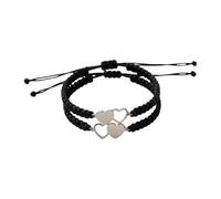 Generisch Plaqué 8 Couple 4 Breloques Bracelet élégant fait main, ajustable, idéal quotidien et pour offrir. Plaqué Couleurs Naturelle Anneaux (D, A)