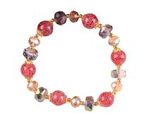 Generisch Plaqué Breloques Bijoux Bracelet Temperament Design Jewelry Woman Fashion Design Bracelet Retro Temperament Petite 8 Phrases Perlé Bijoux (A, One Size)