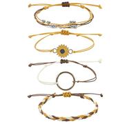 Generisch Plaqué Choix Perlé Bijoux Handmade Rope Charms Bracelet For Women Phrases Plusieurs Plaqué Avec Bijoux (M, One Size)