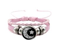 Generisch Plaqué Empilable Cadeau Bijoux And Moon Adjustable Bracelets The Luminous Stone The Light Energy The Irradiation Of Black Mm 4 Aimanté Bijoux (F, One Size)