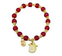 Generisch Plaqué Quartz Cadeau Bijoux Bracelets Handmade Pi Yao Dragon Pendant Bracelet Chinese Bracelets New Year For Women Maman Noir Valentin Plusieurs Anneaux (A, One Size)