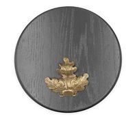 Generisch Plaque ronde foncée AF 21 cm avec feuille de chêne Grande planche à gaufrer Trophée