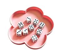 Generisch Plateau à cube en forme de , Rose, Voir description | Bac à dés pour la maison, le salon, le bar, les fêtes d'anniversaire, les réunions de famille, les soirées de jeu et les jeux