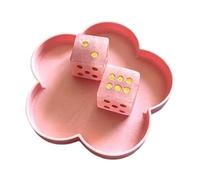 Generisch Plateau à cube en forme de , Rose, Voir description | Bac à dés pour les fêtes d'anniversaire, les réunions de famille, les soirées de jeux, la maison, le salon et le bar
