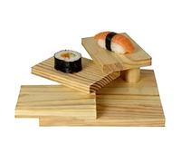Generisch Plateau à sushi - Présentoir à plusieurs étages - Escalier de service en bois pour repas, maison, appartement, restaurant, Izakaya, cuisine, salle à manger, buffet, japonais, naturel