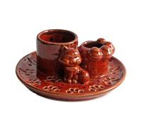 Generisch Plateau de brûleur à incendie en céramique - Attrape-cendres à la maison | Bol de 12 x 8 cm avec fonction résistante à la chaleur, support en céramique lisse avec design, accessoires de