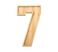 Generisch Plateau de service en bois - Décoration de table réutilisable en bois - Grand plateau de service et de repas - Pour la maison, le bar, l'anniversaire, les vacances