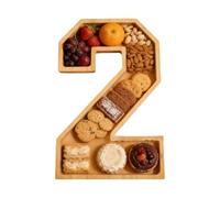 Generisch Plateau de service en bois - Décoration de table réutilisable - Plateau pour fromage, collations, chocolats, gâteaux, desserts - Pour la maison, le bar, l'anniversaire, les vacances