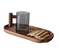 Generisch Plateau de service en bois - Plateau à fromage - Plateau à goûter - Pour table basse, chambre à coucher, salon, cuisine, fête, brunch, barbecue