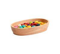 Generisch Plateau de service en forme de bateau, vintage en bois massif - Pour desserts, saladier - Décoration de table - Pour pain, sandwichs, bonbons, repas, fruits de mer