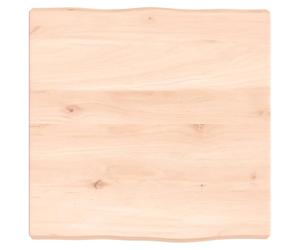 Generisch Plateau de table en bois massif - 40 x 40 cm - Chêne non traité | Bord naturel en bois de chêne, projet de bricolage, polyvalent, fabriqué à la main, grain individuel