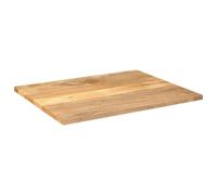 Generisch Plateau de table rectangulaire en bois massif de mangue, 90 x 80 | Bois de manguier massif, unique, design rustique, polyvalent, facile à nettoyer avec un chiffon humide