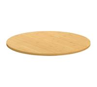 Generisch Plateau de table rond en bambou, 60 cm de diamètre, 1,5 cm | Surface laquée, facile d'entretien, combinaison flexible, grain individuel, naturel