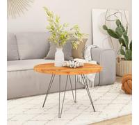 Generisch Plateau de table rond en bois d'acacia massif - Diamètre : 70 x | Bois d'acacia massif, surface non traitée, pour table basse ou projet de meubles, pièce unique avec grain individuel