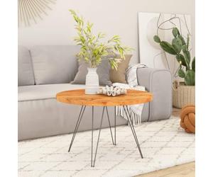 Generisch Plateau de table rond en bois d'acacia massif - Diamètre : 70 x | Bois d'acacia massif, surface non traitée, pour table basse ou projet de meubles, pièce unique avec grain individuel