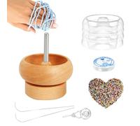 Generisch Plateau spinner pour perles, plateau spinner pour bracelets - Pour la fabrication de bijoux, outils de perles avec plateaux à changement rapide, aiguilles à perles et perles de taille pour