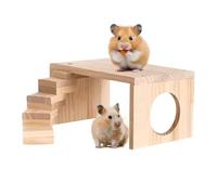 Generisch Plateformes pour hamster - Bois 9,84 x 5,51 x 4,33 pouces | Aire de jeux pour hamster avec pont d'échelle, jouet d'exercice d'escalade pour petits animaux | Souris de mer chinchillas