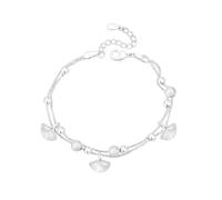 Generisch Plusieurs Noir Précieuses Bracelets Perles Anneaux Temperament Bracelet Jonc Acier Cadeau Hommes Anneaux (Silver, One Size)