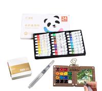 Generisch Poches-| Kit de peinture à l'eau portable de voyage | Palette d'aquarelle de voyage avec plusieurs couleurs pour peintres étudiants