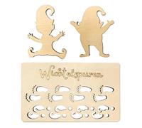 Generisch Pochoir pour empreintes de pas de lutin - Accessoire pour empreintes de pas - Pour porte de lutin - Spray de neige - Accessoire de lutin de Noël - Décoration de fenêtre pour Noël