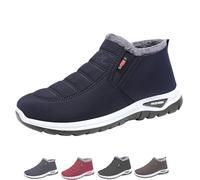 Generisch Podofit Bottes d'hiver pour homme et femme Chaussures orthopédiques avec semelle antidérapante & semelle chauffante Design à enfiler, bleu, 44 EU