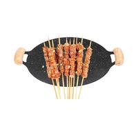 Generisch Poêle à griller - Poêle ronde à induction antiadhésive pour cuisinière - de cuisson compatible avec induction, cuisinière à gaz, de cuisson électrique, grillades en intérieur