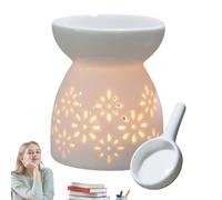 Generisch Poêle à huile d'aromathérapie en céramique de 50 ml - Bougeoir | Four à bougie creux, trois options de motif pour chambre à coucher, salon, bureau, décoration de détente