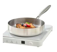 Generisch Poêle en granit - En acier inoxydable - Pas de tige - Indicateur de chaleur optimisé - Titanium Essential Frayings pour une meilleure rétention du goût