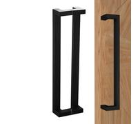 Generisch Poignée de porte coulissante, 60 cm, en acier inoxydable, pour l'intérieur et l'extérieur, ferrures de meubles modernes pour garde-manger, garde-manger, terrasse, hangar, ouverture de porte