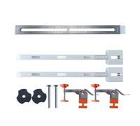 Generisch Poignée de tiroir - Gabarit de perçage - Ferrures d'armoire - Avec levier de serrage rapide - Bras magnétique - Rail en acier inoxydable - Positionnable pour les boiseries, la cuisine