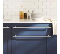 Generisch Poignées de meubles, poignées d'armoire, en acier inoxydable et design en T - Pratique, maniabilité, verbe fixe, idéales pour armoires, tiroirs, armoires et plus encore (argent, 480 mm, 5)