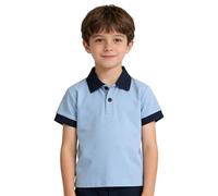 Generisch Polo à manches courtes pour garçon avec col de couleur contrastée en tissu doux pour la première journée d'école et le dîner festif de famille