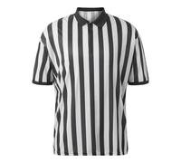 Generisch Polo à manches courtes pour homme - Avec fermeture éclair 1/4 - Rayé - Col d'été, Polo gris pour homme, XL