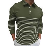 Generisch Polo pour homme - Confortable - Doux - Mode - Manches longues - Pull tricoté - Pull d'hiver basique - Confortable - Tendance - Casual - Uni - Polo confortable à manches longues - Chemise de