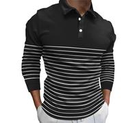 Generisch Polo pour homme - Confortable - Doux - Mode - Manches longues - Pull tricoté - Pull d'hiver basique - Confortable - Tendance - Casual - Uni - Polo confortable à manches longues - Chemise de