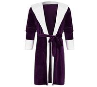 Generisch Poncho de bain pour femme en tissu éponge à manches longues peignoir femme grandes tailles long peignoir flanelle hiver chaud peignoir sauna élégant avec ceinture et poche vêtements de