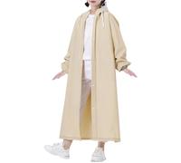 Generisch Poncho de pluie pour femme - Imperméable - Léger - Long et épais - Avec capuche - Respirant - Pour l'été - Pour adulte - Pliable - Pour vélo, randonnée, cyclisme, O Kaki, L