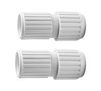 Generisch Pool Pole Cam Lock Lot de 2 adaptateurs de joint télescopiques pour pole Cam Lock - Pièce de rechange blanche durable - Pour poignée Spa Net - Brosse de natation - Équipement d'outils
