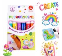 Generisch Popcorn Pens Lot de 1 stylo 3D magique avec effet pop up pour enfants, kit de bricolage pour cartes de vœux, scrapbooking et projets artistiques