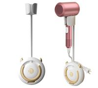 Generisch Porta Asciugacapelli Da Parete - Organizzatore Asciugacapelli Con Gancio per Cavo - Supporto Girevole 360° Con Gancio per Cavo per Accessori Styling e Accessori Bagno