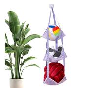 Generisch Porte-ballon | Filet de grand volume peu encombrant Montage mural - Rangement de porte de basket-ball | Pour basket-ball, volley-ball, peluches, salon, chambre à coucher, porte