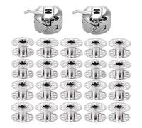 Generisch Porte-bobine - Lot de 20 bobines en métal avec boîte de rangement - Accessoires pour machine à - Pour couturière, designer, experts, débutants, femmes, hommes, grand-mère, mère