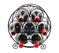 Generisch Porte-bouteille de vin | Design rond rétro pour la décoration, support pour vin de table, pour une utilisation dans la maison, le salon, la cuisine, le bar, le plan de travail, le dessus de