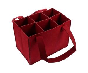Generisch Porte-bouteille de vin - Grand sac en feutre de vin rouge de 35 cm | Sac de rangement de vin réutilisable pour pique-nique, fête, voyage, organisateur de cadeau, support élégant