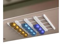 Generisch Porte-capsules mural, organiseur de capsules pour armoire, 20 compartiments, gain de place, pour portes d'armoire, plans de travail et économes de l'espace