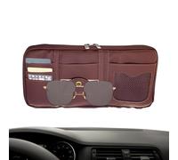 Generisch Porte-carte de visière, pare-soleil - Sac de rangement pour visière de voiture avec plusieurs poches - Porte-enregistreur de voiture - Protection solaire multifonction pour voiture et camion
